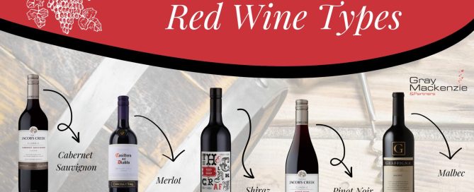 Red wine types for sale in Gray Mackenzie & Partners (GMP) stores.