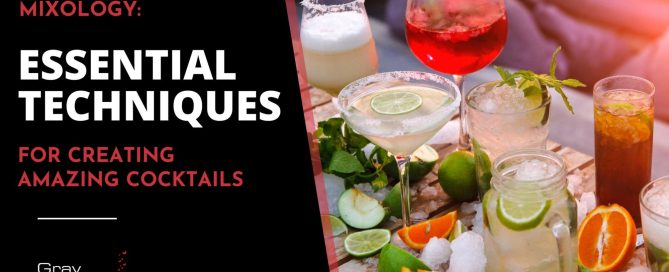 Mixology : Essential Techniques for Creating Amazing Cocktails with many cocktails and fruits