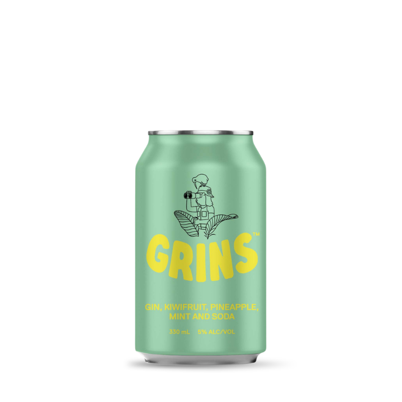 Grins Kiwifruit, Pineapple, Mint and Soda Gin (33CL)