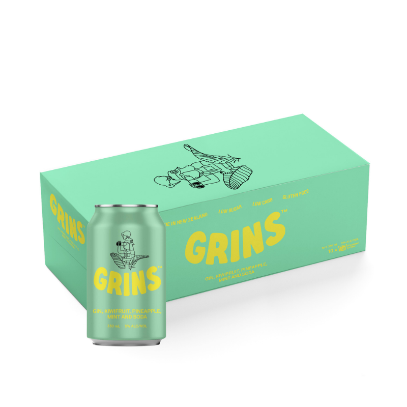 Grins Kiwifruit, Pineapple, Mint and Soda Gin (33CL) - Image 2