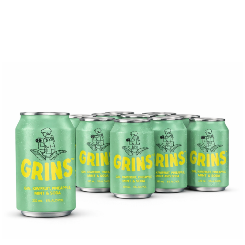 Grins Kiwifruit, Pineapple, Mint and Soda Gin (33CL) - Image 3