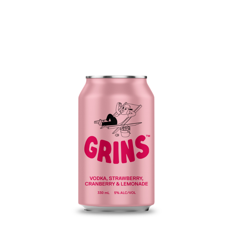 Grins Strawberry, Cranberry and Lemonade Vodka (33CL)